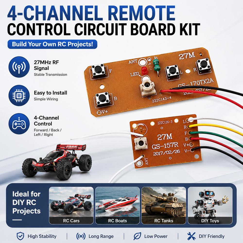 Telemetry Module Rc - 27MHz Remote Control Kit 4CH Wireless