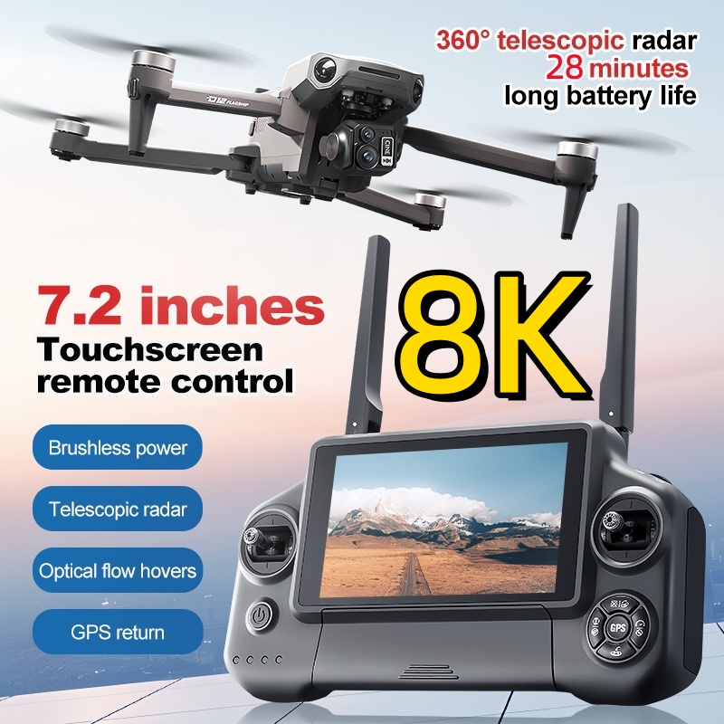 8K 3 Axis Gimbal Brushless 7.2 - Drone Rc Cable ulasan dan harga