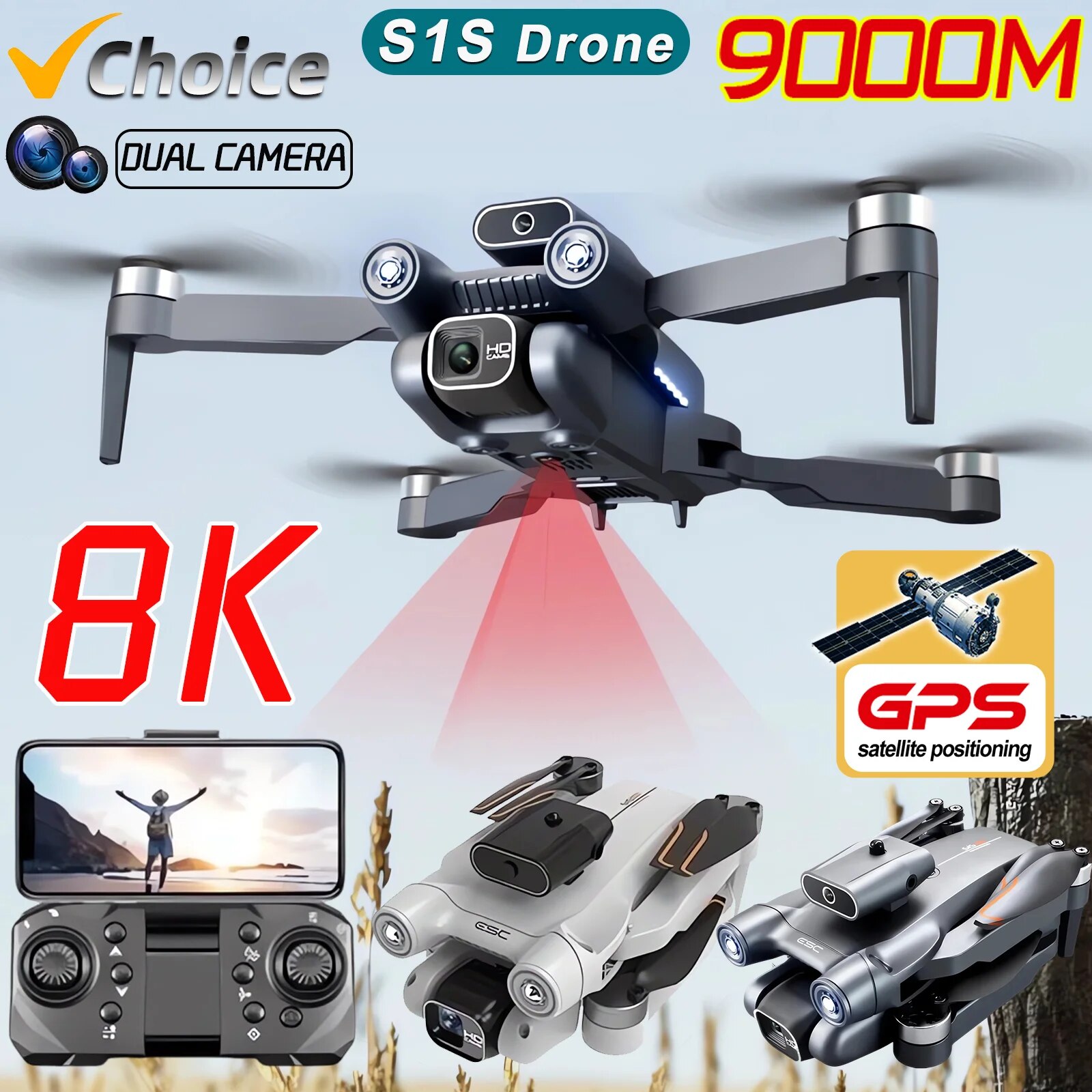 S1S Drone 5G Wifi 4K Professio - Drone S1S Rc Quadcopter ulasan dan harga