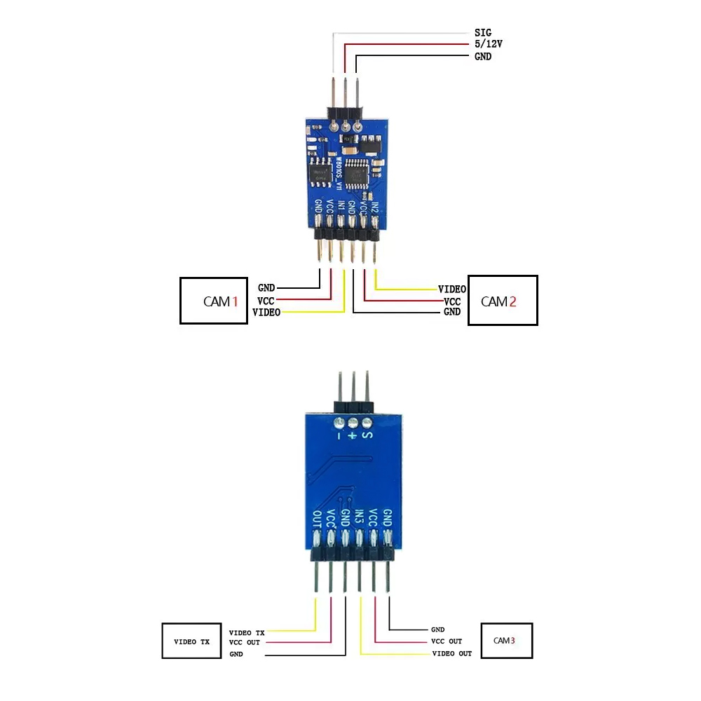 5.8G 3 Channel Video Switcher  - Receiver Rc Drone ulasan dan harga
