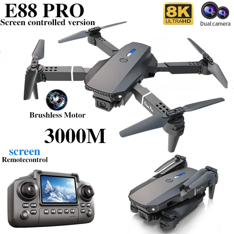 Professional E88 PRO Drone wit - Drone Rc Foldable ulasan dan harga