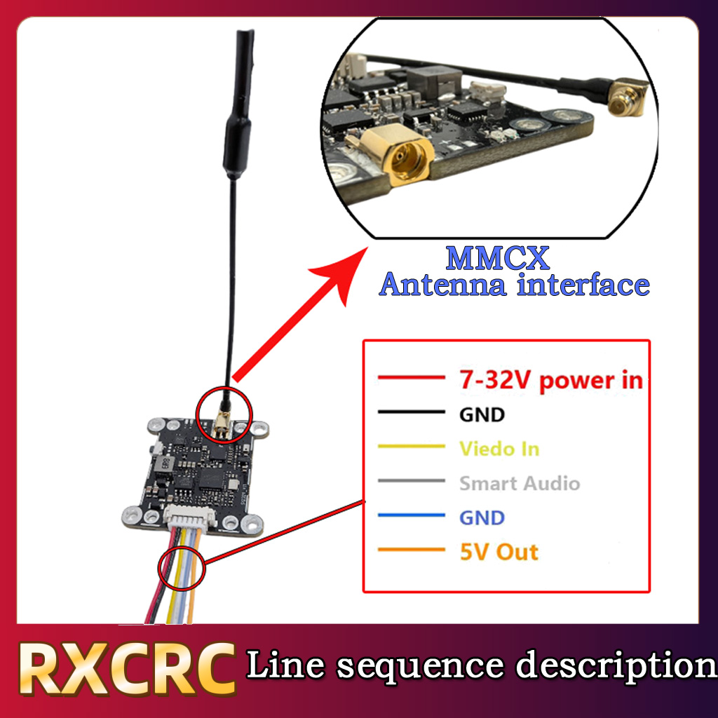 RXCRC 5.8G Module 48CH 1.6W VT - Receiver Rc Drone ulasan dan harga