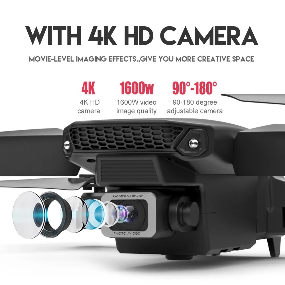 RC Drone New E88Pro 4K Profess - Drone Rc Foldable ulasan dan harga