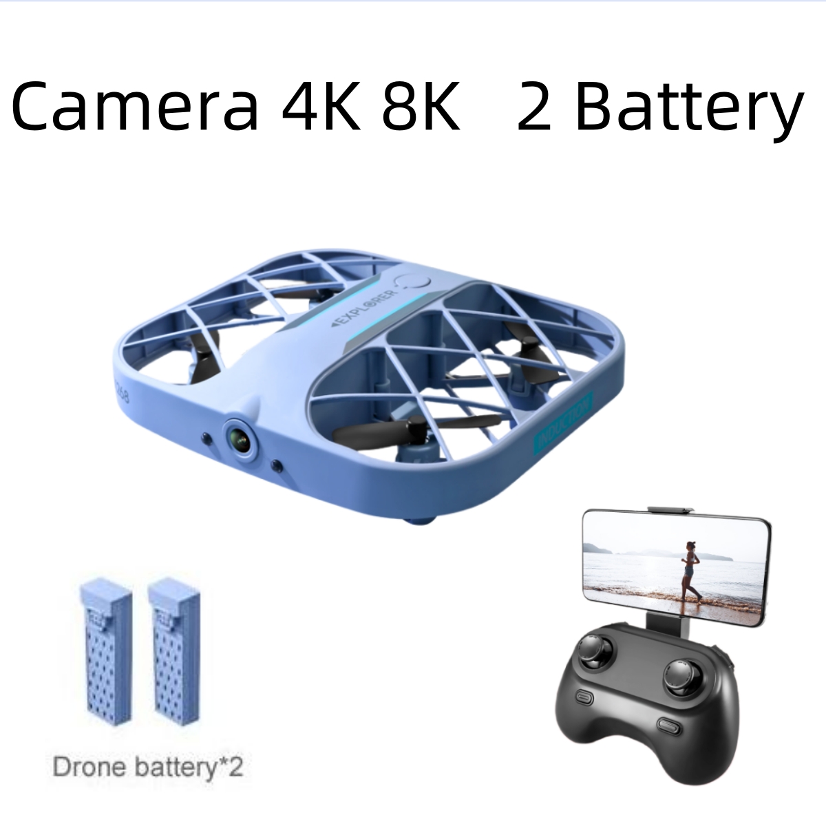 JJRC H107 FPV RC Drone with 2  - Drone Rc Plegable ulasan dan harga